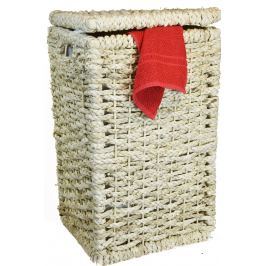 Koš na prádlo z kukuřičného šustí hranatý Rozměry (cm): 35x30, v. 60