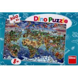 Puzzle Ilustrovaná mapa světa /300XL/