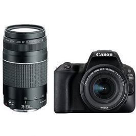 Canon EOS 200D černý + 18-55mm DC III + 75-300mm DC III