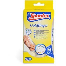 SPONTEX Goldfinger latexové rukavice jednorázové 10 ks M