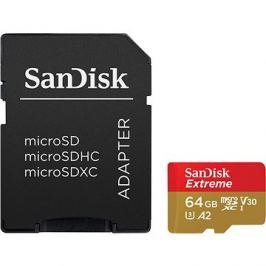 SanDisk MicroSDXC 64GB Extreme A2 UHS-I (V30) U3 + SD adaptér