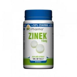 BIO PHARMA Zinek 15mg 100+ 50 tablet