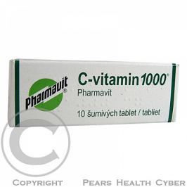 C-VITAMIN 1000 PHARMAVIT 10X1000MG Šumivé tablety