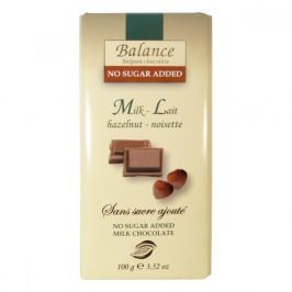 Balance mléčná čokoláda s lískovými ořechy bez přidaného cukru 100g