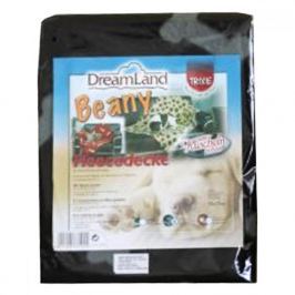 Deka pro psy fleece Beany Černá a kosti 100x70cm TR