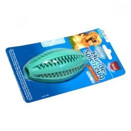 Dentafun Hračka pes Míč Rugby s mátou Zelený 11cm TR