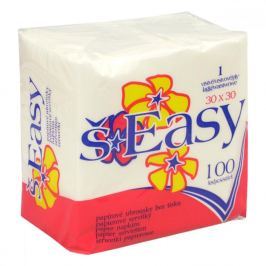 Ubrousky easy svačinové bílé 30x30cm (100ks/fol.)