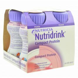 NUTRIDRINK COMPACT PROTEIN S PŘÍCHUTÍ JAHODOVOU 4X125ML Roztok