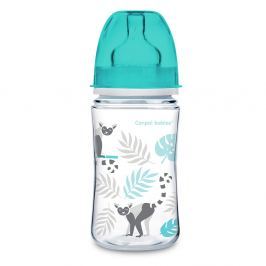 CANPOL BABIES Láhev se širokým hrdlem JUNGLE modrá 240 ml