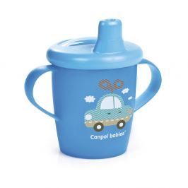 CANPOL BABIES Nevylévací hrníček TOYS modrý 250 ml