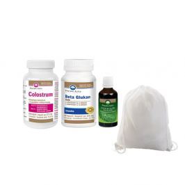 PHARMA ACTIV Beta Glukan Forte 60 kapslí + Colostrum 60 kapslí + Olej ze Sibiřské jedle 50 ml + Batoh - SET IMUNITA II.