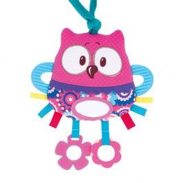CANPOL BABIES Plyšová edukační zavazovací hračka FOREST FRIENDS růžová sova