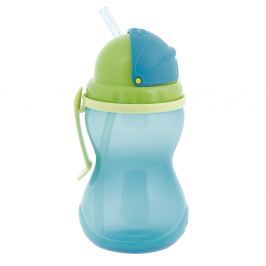 CANPOL BABIES Láhev sportovní se slámkou modrá 370 ml
