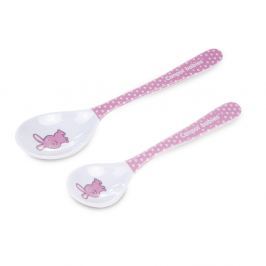 CANPOL BABIES Melaminové lžičky TOYS růžové 2 ks