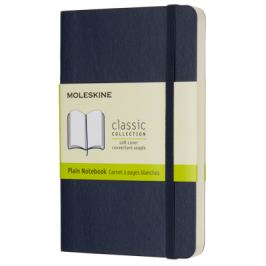 Moleskine - zápisník měkký, čistý, modrý S