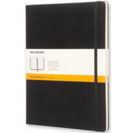 Moleskine - zápisník - linkovaný, černý XL