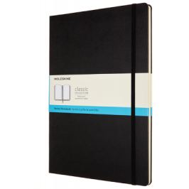 MOLESKINE zápisník - tvrdé desky, A4, tečkovaný, černý