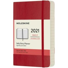 Diář Moleskine 2021 denní měkký červený S