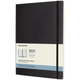 Měsíční diář Moleskine 2021 měkký XL