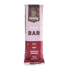 GRIZLY RAW Bar acai-kešu-konopné semínko 55 g