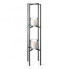 Blomus Stojací překřížený svícen na 2 svíčky v nordickém stylu 90 cm NERO