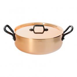 de Buyer Měděný kastrol na soté s litinovými uchy Ø 28 cm Inocuivre