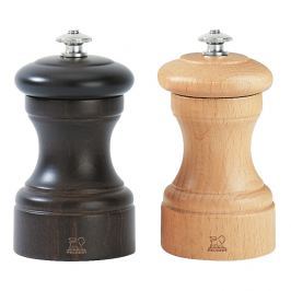 Peugeot Dárkový set mlýnků na pepř a sůl Bistro, bukové dřevo a čokoládová 10 cm