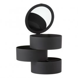 ZONE Úložný box se zdrcadlem black SLIDE