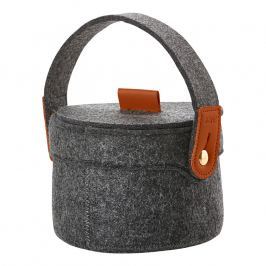 ZONE Úložný košík s uchem malý dark grey CRAFT