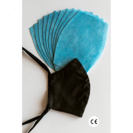 NANO MED.CLEAN rouška maska + 10x NANO MED.CLEAN filtr - barva:XBV04/černá, velikost:L/XL