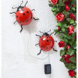 Solární LED berušky, 2 ks