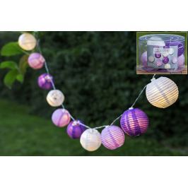 Řetěz s 10 LED lampionky, mix barev