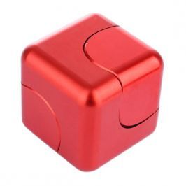 Spinner Cube - kovová antistresová kostka červená