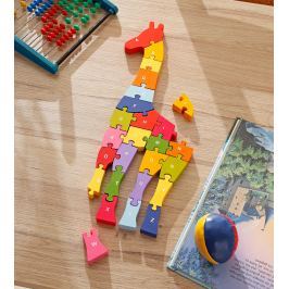 Dřevěné puzzle Žirafa A-Z