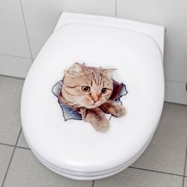 Samolepka na WC prkénko Kočka, 2 ks